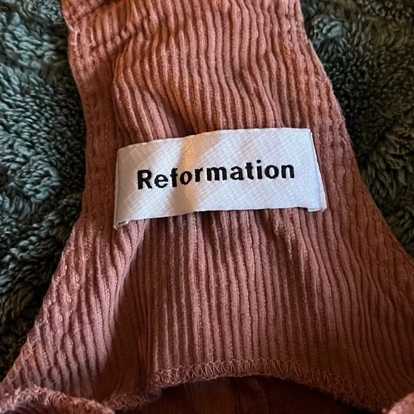 Reformation Lane Jumper corduroy mini Overall Dress size 4 - Picture 6 of 8